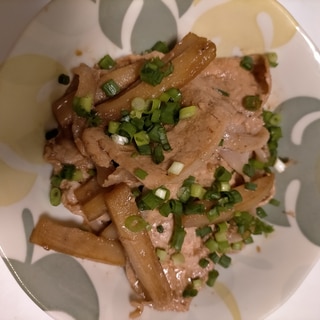 にんにく香る♪豚肉とれんこんの甘辛炒め